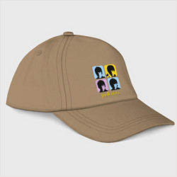 Бейсболка The Beatles: pop-art, цвет: миндальный
