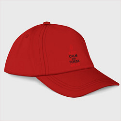 Бейсболка Keep Calm & Forza Milan, цвет: красный