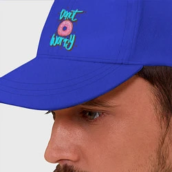 Бейсболка Donut Worry, цвет: синий — фото 2