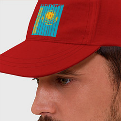 Бейсболка Kazakhstan - Казахстан, цвет: красный — фото 2