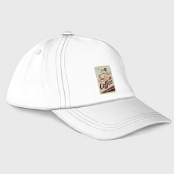Бейсболка Coffee Cup Retro, цвет: белый