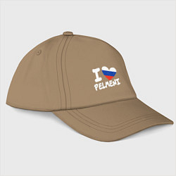 Бейсболка Люблю пельмени, цвет: миндальный