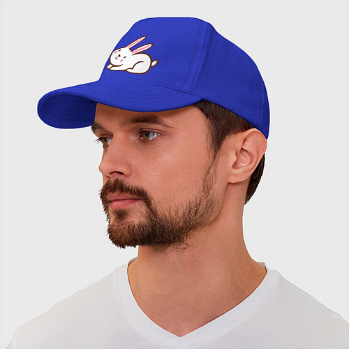 Бейсболка Зайчонок беленький милаха / Синий – фото 2