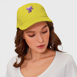 Бейсболка Фиолетовый конфетный монстр, цвет: желтый — фото 2