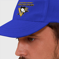 Бейсболка Питтсбург Пингвинз NHL лого, цвет: синий — фото 2