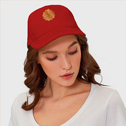 Бейсболка Золотая мандала - Удача, цвет: красный — фото 2