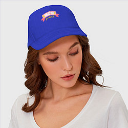 Бейсболка Mom power, цвет: синий — фото 2