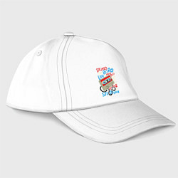 Бейсболка Касссета ретро звук, цвет: белый