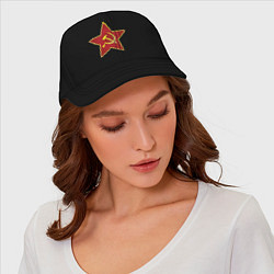 Бейсболка Знак СССР, цвет: черный — фото 2