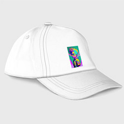 Бейсболка Bart Simpson - pop art, цвет: белый