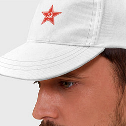 Бейсболка USSR star, цвет: белый — фото 2