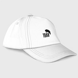 Бейсболка Толя и медведь, цвет: белый