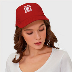 Бейсболка Just got serve, цвет: красный — фото 2