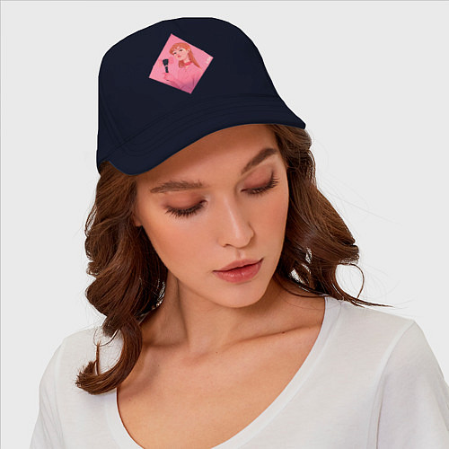 Бейсболка Арт Лисы из BlackPink / Тёмно-синий – фото 4
