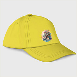Бейсболка Японский дракон - символ года, цвет: желтый