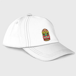 Бейсболка Тики маска, цвет: белый
