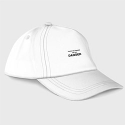 Бейсболка Im not in danger - im the danger, цвет: белый