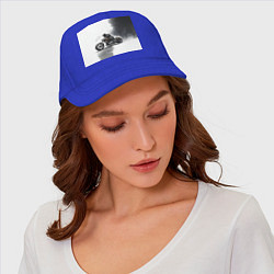 Бейсболка Крутой байкер скетч, цвет: синий — фото 2