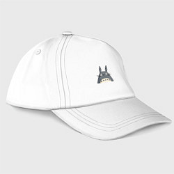 Бейсболка Выглядывающий тоторо, цвет: белый