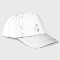 Бейсболка Телец зодиак, цвет: белый
