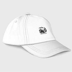 Бейсболка Медведь - символ природы и духа предков, цвет: белый