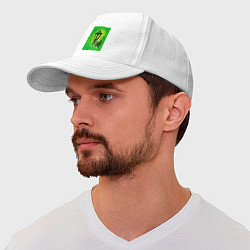 Бейсболка Зелёный уличный фонарь, цвет: белый — фото 2