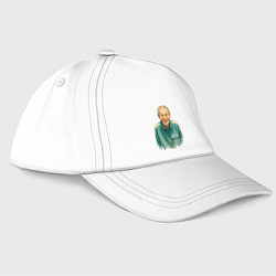 Бейсболка Игрок 001 Игра в кальмара, цвет: белый