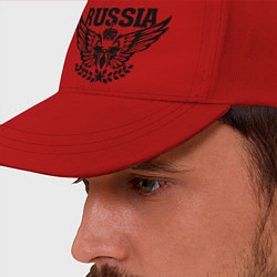 Бейсболка Russia: Empire Eagle цвета красный — фото 2
