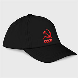 Бейсболка СССР Логотип, цвет: черный