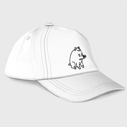 Бейсболка Pig, цвет: белый
