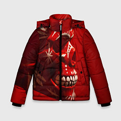 Зимняя куртка для мальчика Красный череп