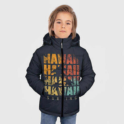 Зимняя куртка для мальчика Hawaii Surfing / 3D-Черный – фото 3