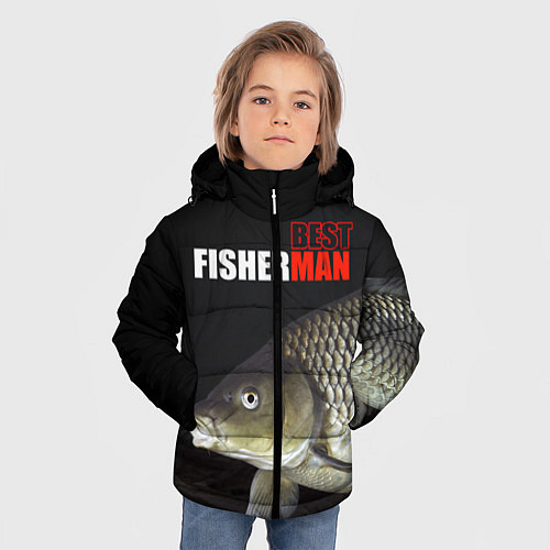 Зимняя куртка для мальчика The best fisherman / 3D-Черный – фото 3