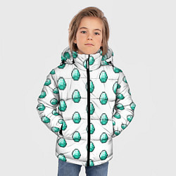 Куртка зимняя для мальчика Minecraft diamonds, цвет: 3D-красный — фото 2