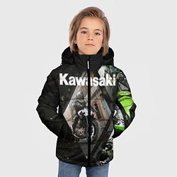 Куртка зимняя для мальчика Kawasaky, цвет: 3D-черный — фото 2