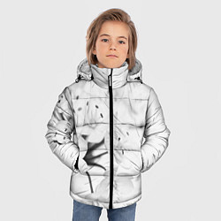 Куртка зимняя для мальчика Белая сакура, цвет: 3D-светло-серый — фото 2