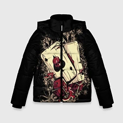 Куртка зимняя для мальчика Карты дьявола, цвет: 3D-черный