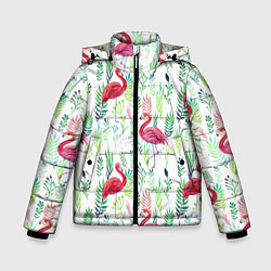 Зимняя куртка для мальчика Цветы и бабочки 2