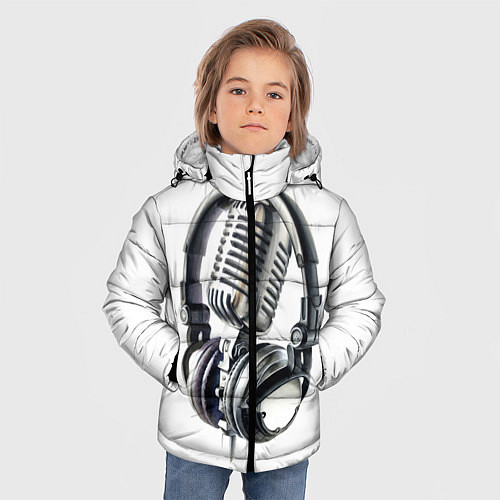 Зимняя куртка для мальчика Диджей / 3D-Черный – фото 3