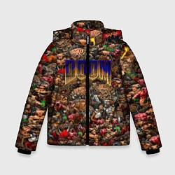Куртка зимняя для мальчика DOOM: Pixel Monsters, цвет: 3D-красный