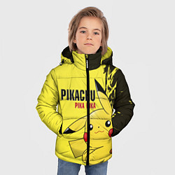 Куртка зимняя для мальчика Pikachu Pika Pika цвета 3D-черный — фото 2