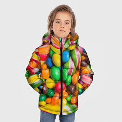 Куртка зимняя для мальчика Сладкие конфетки, цвет: 3D-красный — фото 2