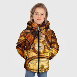 Куртка зимняя для мальчика Древнее путешествие, цвет: 3D-черный — фото 2
