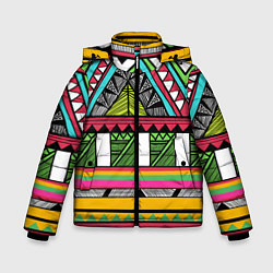 Куртка зимняя для мальчика Зимбабве, цвет: 3D-черный
