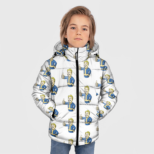 Зимняя куртка для мальчика Fallout Pattern / 3D-Черный – фото 3