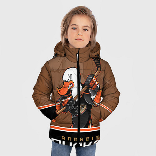 Зимняя куртка для мальчика Anaheim Ducks / 3D-Черный – фото 3