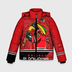 Куртка зимняя для мальчика Chicago Blackhawks, цвет: 3D-светло-серый
