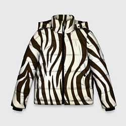 Куртка зимняя для мальчика Шкура зебры, цвет: 3D-светло-серый