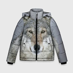 Куртка зимняя для мальчика Милый волк, цвет: 3D-красный