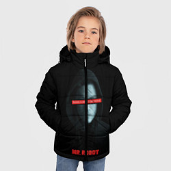 Куртка зимняя для мальчика Mr Robot, цвет: 3D-черный — фото 2